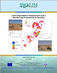 Land Degradation Assessment and a Monitoring Framework in Somalia