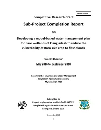 Sub-Project Completion Report