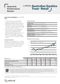 U Ethical Australian Equities Trust