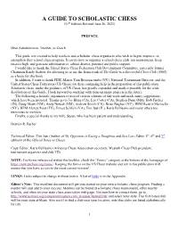 A GUIDE to SCHOLASTIC CHESS (11Th Edition Revised June 26, 2021)