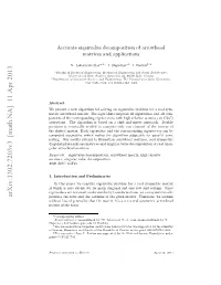 Accurate Eigenvalue Decomposition of Arrowhead Matrices and Applications
