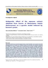 Antipyretic Effect of the Aqueous Extract Obtained from Leaves of Neurolaena Lobata (Asteraceae) on a Pyretic Model Induced by Brewer’S Yeast