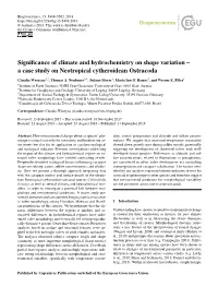 Article Is Available Online Pod Morphology Before and After the Permian Mass Extinction At