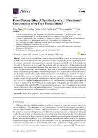 Does Dietary Fiber Affect the Levels of Nutritional Components After Feed Formulation?