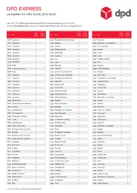DPD EXPRESS Laufzeiten Für DPD 10:00, DPD 12:00