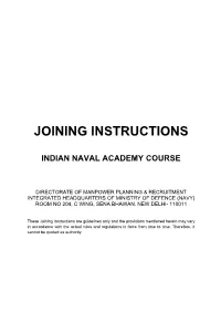Joining Instructions
