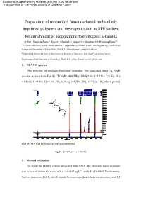 Preparation of Monoethyl Fumarate-Based Molecularly Imprinted Polymers and Their Application As SPE Sorbent for Enrichment of Scopolamine from Tropane Alkaloids