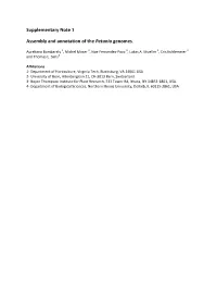 Supplementary Note 1 Assembly and Annotation of the Petunia Genomes