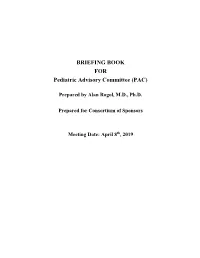 Background Briefing Document from the Consortium of Sponsors for The