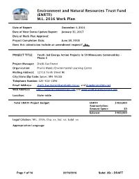 Environment and Natural Resources Trust Fund (ENRTF) M.L