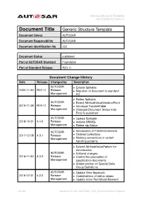 Generic Structure Template AUTOSAR FO R20-11