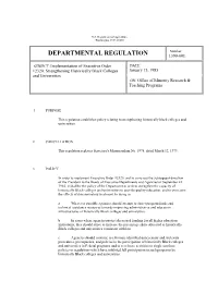 Implementation of Executive Order 12320