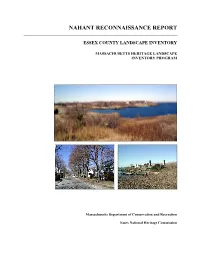 Nahant Reconnaissance Report