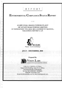 ONMENTAL COMPLIANCE STATUS REP()R"R : \,)