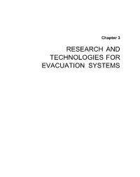 3 —Research and Technologies for Evacuation Systems