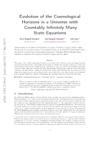 Evolution of the Cosmological Horizons in a Universe With