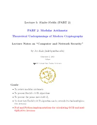 Finite Fields (PART 2): Modular Arithmetic