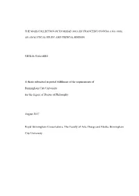 GIULIA GALASSO a Thesis Submitted in Partial Fulfilment of the Requirements of Birmingham City University for the Degree Of