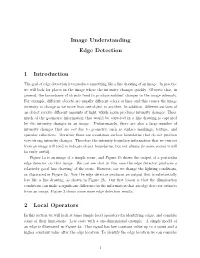 Image Understanding Edge Detection 1 Introduction 2 Local Operators