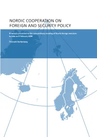 Nordic Cooperation on Foreign and Security Policy