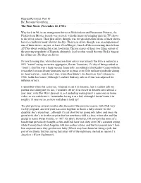 Rugrats Revisited: Part 10 By: Roxanne Greenberg the First Movie (November 20, 1998): Way Back in '96, in an Arrangement Between