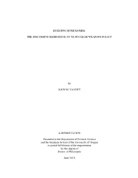 The Discursive Emergence of Us Nuclear Weapons Policy