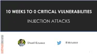10 Weeks to 0 Vulnerabilities Program