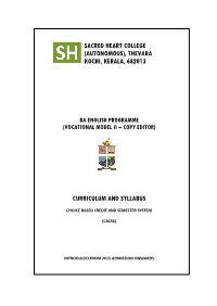 Ba English Programme (Vocational Model Ii – Copy Editor)