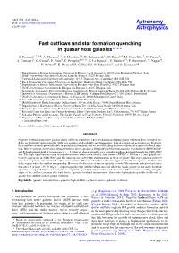 Fast Outflows and Star Formation Quenching in Quasar Host Galaxies