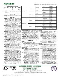 KENNEDY Entered Stud in 2012