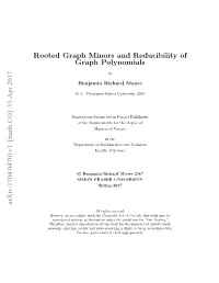 Rooted Graph Minors and Reducibility of Graph Polynomials Arxiv
