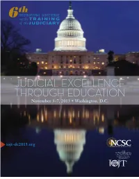 6Th International Conferece on the Training of the Judiciary Program