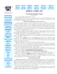 BIBLE CODE 294 F-R-Cox@Comcast.Net the Sabbatical & Jubilee Calendar by Floyd R
