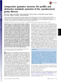 Comparative Genomics Uncovers the Prolific and Distinctive Metabolic Potential of the Cyanobacterial Genus Moorea