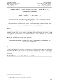 First Description of Larva of Trombidium Rimosum CL Koch, 1837