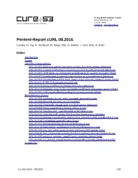 Pentest-Report Curl 08.2016 Cure53, Dr.-Ing