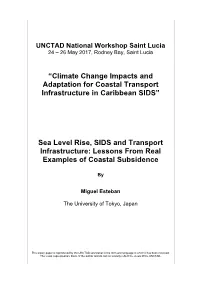 Sea Level Rise, SIDS and Transport Infrastructure: Lessons from Real Examples of Coastal Subsidence