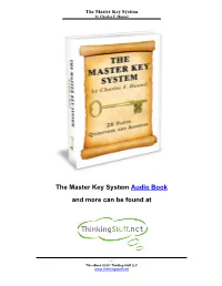 The Master Key System by Charles F