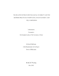 The Relation Between Psychological Flexibility and the Buddhist