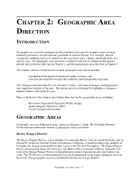Chapter 2: Geographic Area Direction