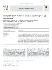 Glacial Melting Pulses in the Antarctica Evidence for Different
