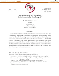 Is Stringy-Supersymmetry Quintessentially Challenged?1