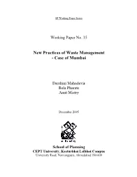 New Practices of Waste Management - Case of Mumbai