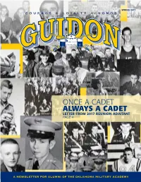 Once a Cadet Always a Cadet Letter from 2017 Reunion Adjutant Page 4