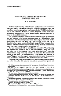 Reinvestigating the Antediluvian Sumerian King List