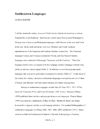 Southeastern Languages