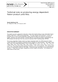 Technical Note on Producing Energy Dependent Fission Product Yield Files