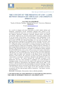 “The Concept Of“ the Presence of God”- a Link