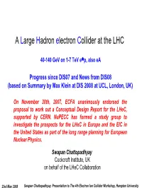 A Large Hadron Electron Collider at the LHC