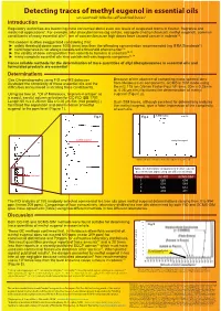 Detecting Traces of Methyl Eugenol in Essential Oils